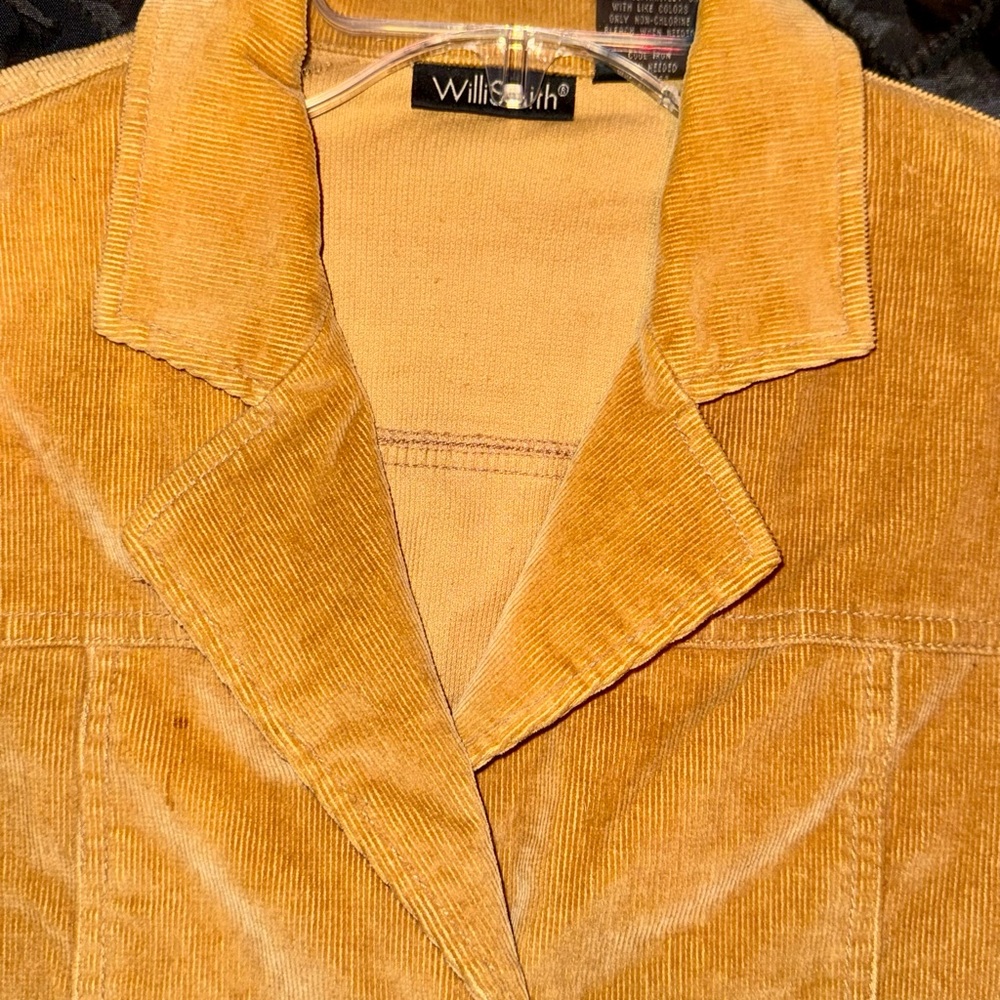 Willi Smith Women's Golden Corduroy Blazer